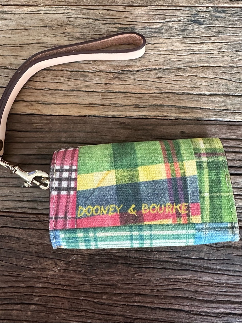 Dooney & Bourke Picnic Plaid Ants Magnetic Close Credit Card Case Y2K-NWOT!!! - Picture 2 of 4